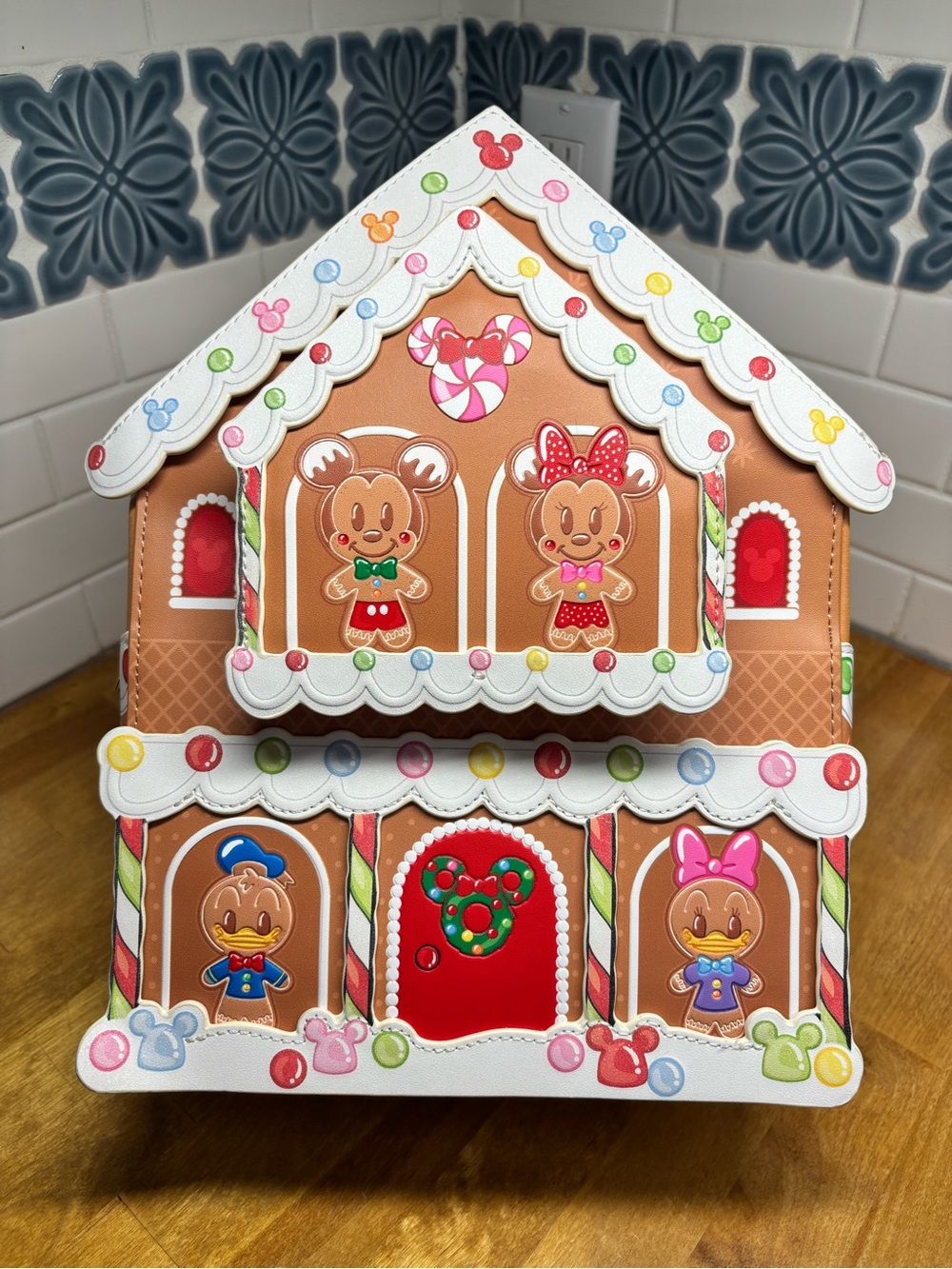 Loungefly Disney Mickey & Friends Gingerbread House Christmas Mini Backpack